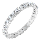 14k White 7/8 Ctw Diamond Eternity Band Size 7