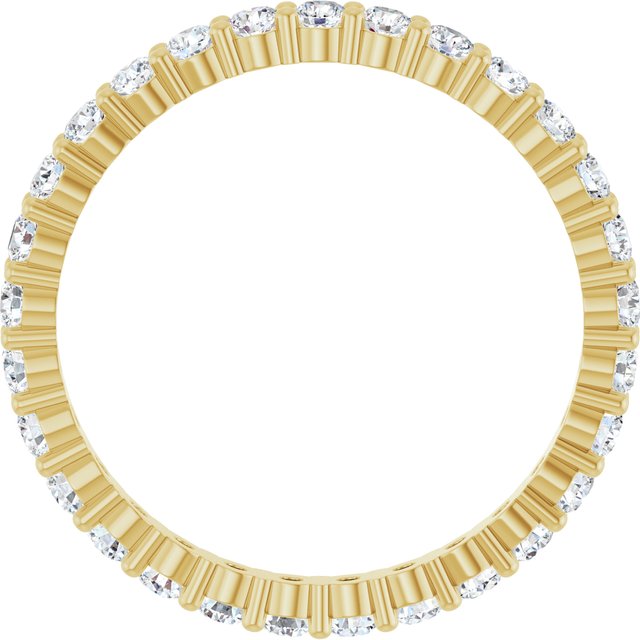 14K Yellow 1 CTW Lab-Grown Diamond Eternity Band Size 7