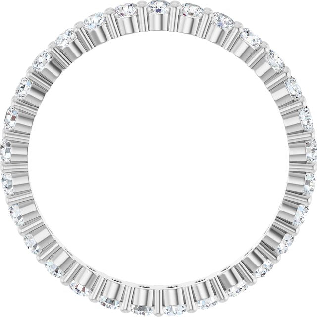 14K White 1 CTW Lab-Grown Diamond Eternity Band Size 7