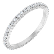 14k White 3/8 Ctw Diamond Eternity Band Size 7