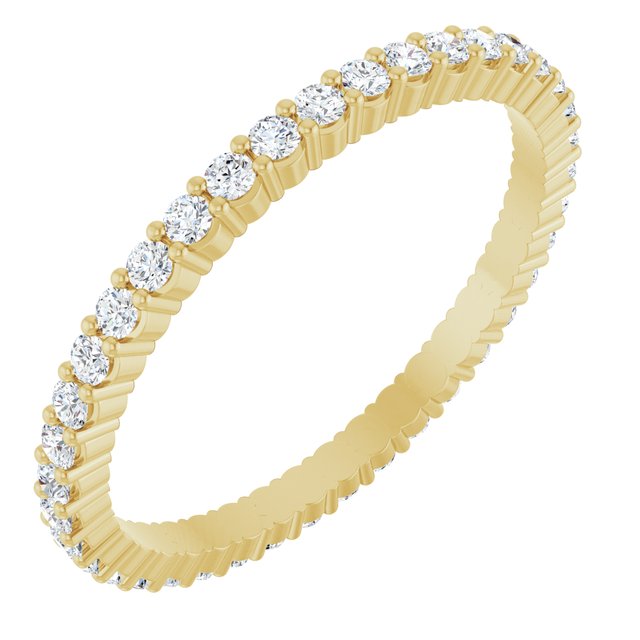 14K Yellow 5/8 CTW Lab-Grown Diamond Eternity Band Size 8