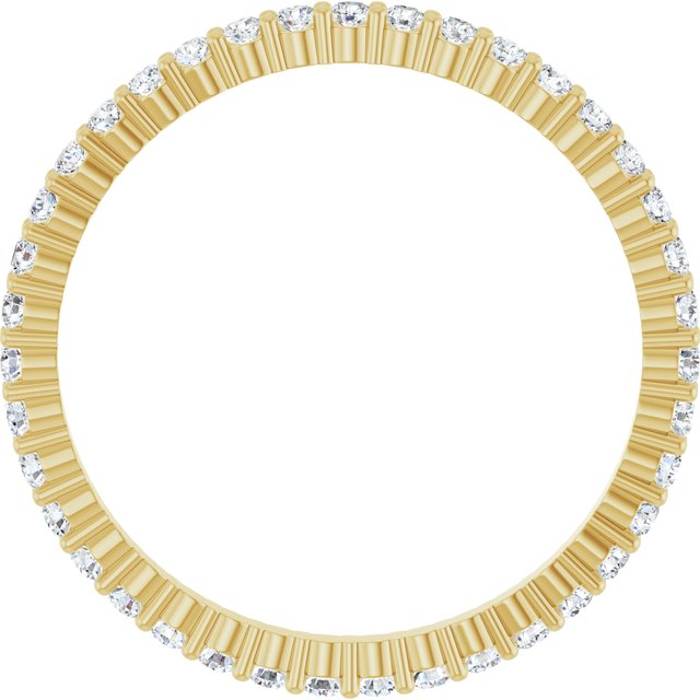 14K Yellow 5/8 CTW Lab-Grown Diamond Eternity Band Size 8