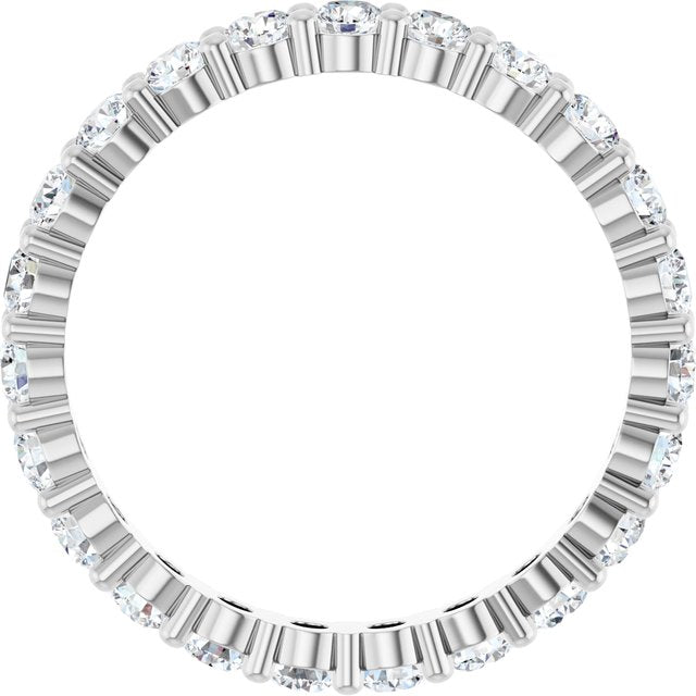 14k White 1 3/8 Ctw Diamond Eternity Band Size 7