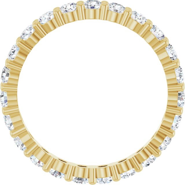 14K Yellow 1 3/8 CTW Lab-Grown Diamond Eternity Band