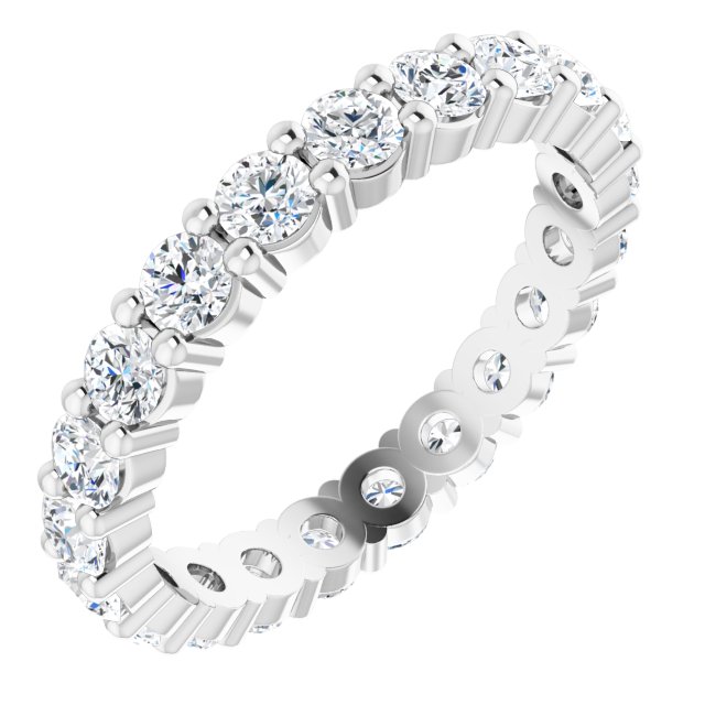 14k White 1 3/4 Ctw Lab-grown Diamond Eternity Band Size 5