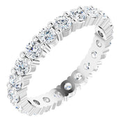 14k White 1 1/4 Ctw Lab-grown Diamond Eternity Band