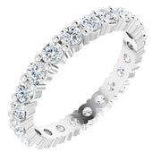14k White 1 1/3 Ctw Lab-grown Diamond Eternity Band