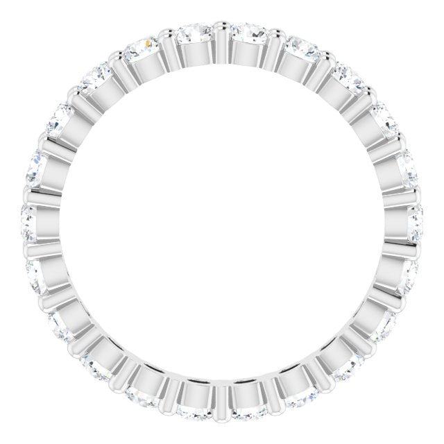14k White 1 1/3 Ctw Diamond Eternity Band Size 6