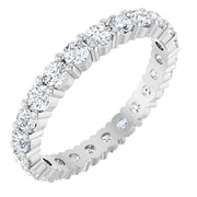 14k White 1 3/8 Ctw Diamond Eternity Band Size 7