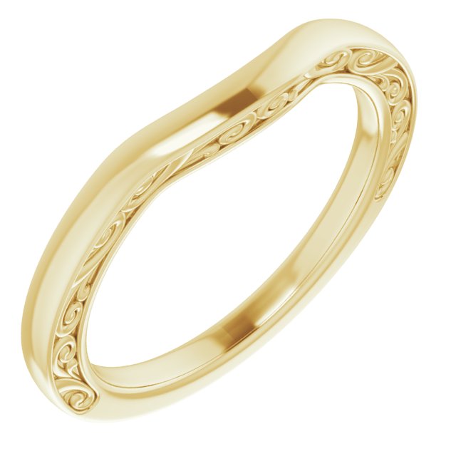 14k Yellow Band For 6 Mm Round Ring
