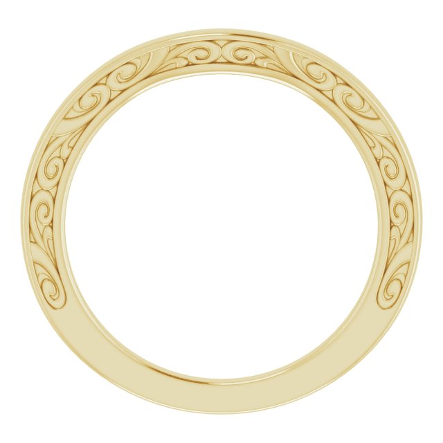 14k Yellow Band For 6 Mm Round Ring