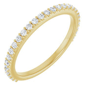 14K Yellow 1/4 CTW Natural Diamond Band for 8x6 mm Oval Ring