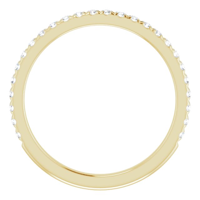 14K Yellow French-Set Matching Natural Diamond Band