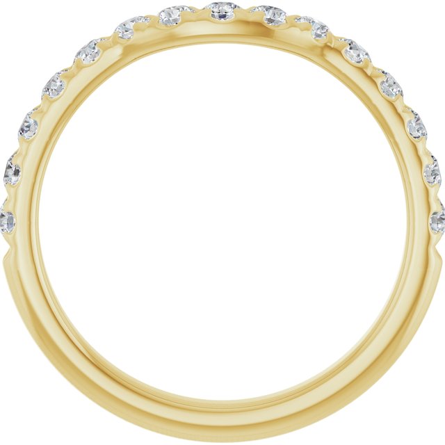 14K Yellow 1/2 CTW Lab-Grown Diamond Contour Band