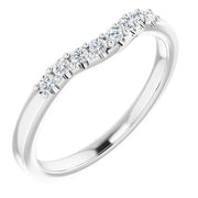 14K White 1/6 CTW Natural Diamond Band