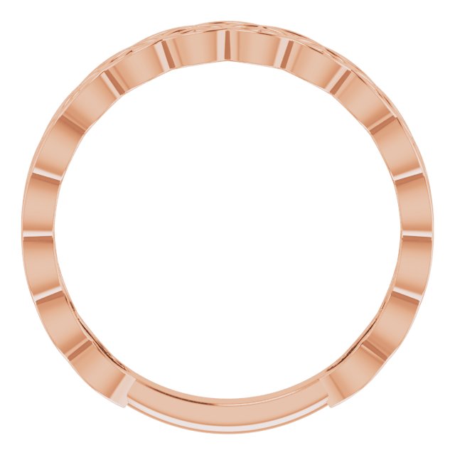 14K Rose Geometric Stackable Ring