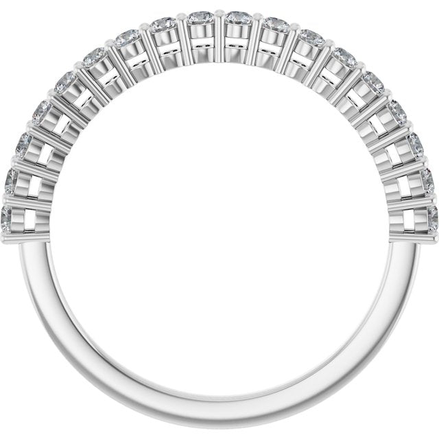 14k White 1/3 Ctw Natural Diamond Anniversary Band