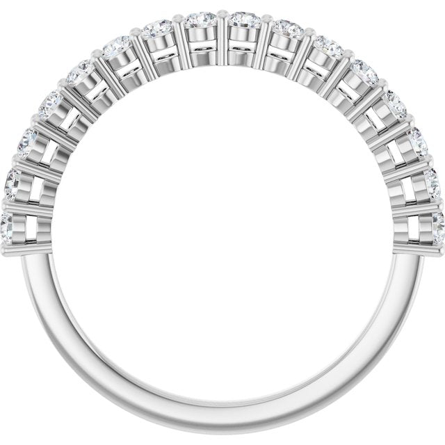 14k White 1/2ctw Natural Diamond Anniversary Band