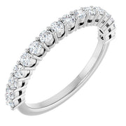 14k White 1/2ctw Natural Diamond Anniversary Band