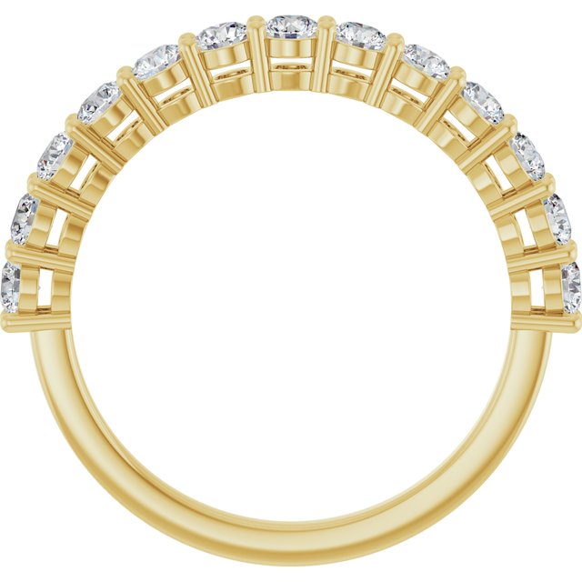 14k Yellow 3/4 Ctw Natural Diamond Anniversary Band