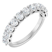14k White 1 Ctw Natural Diamond Anniversary Band