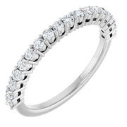 14k White 1/3 Ctw Natural Diamond Anniversary Band