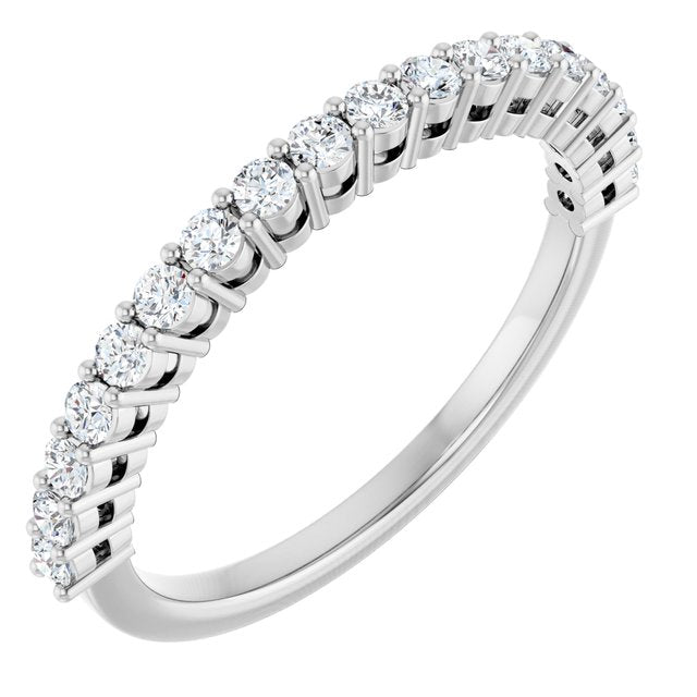 14k White 1/3 Ctw Natural Diamond Anniversary Band