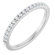 14k White 1/6 Ctw Natural Diamond Matching Band
