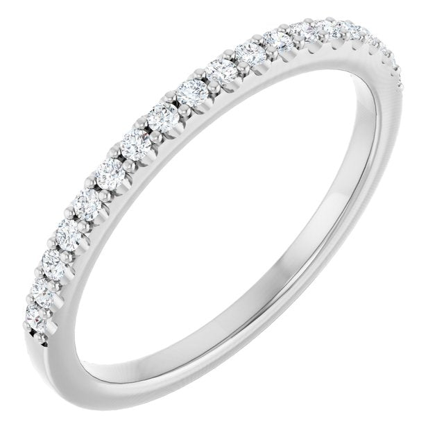 14k White 1/6 Ctw Natural Diamond Matching Band