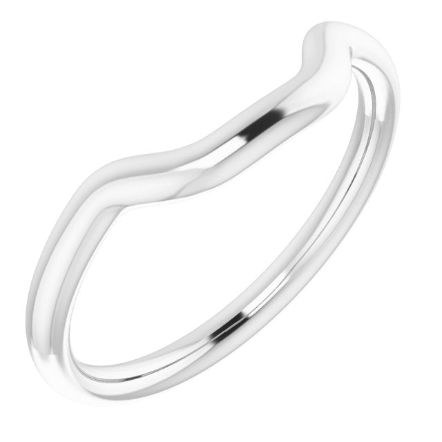 14k White Band For 6 Mm Round Ring