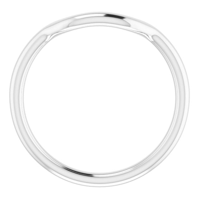 14k White Band For 6 Mm Round Ring