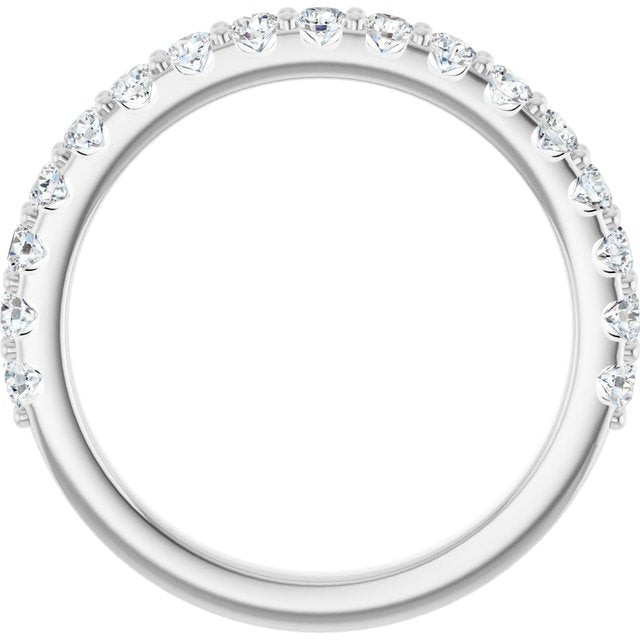 14k White 5/8 Ctw Natural Diamond Band