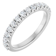 14k White 1/2 Ctw Natural Diamond Band