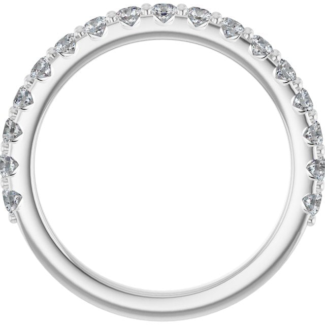 14k White 5/8 Ctw Natural Diamond Band