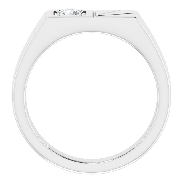 14K White 1/3 CT Natural Diamond Ring