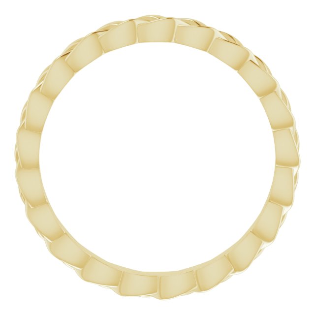 14k Yellow 2 Mm Woven Band Size 4.5
