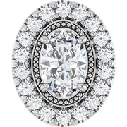 14K White 5/8 CTW Lab-Grown Diamond Pendant
