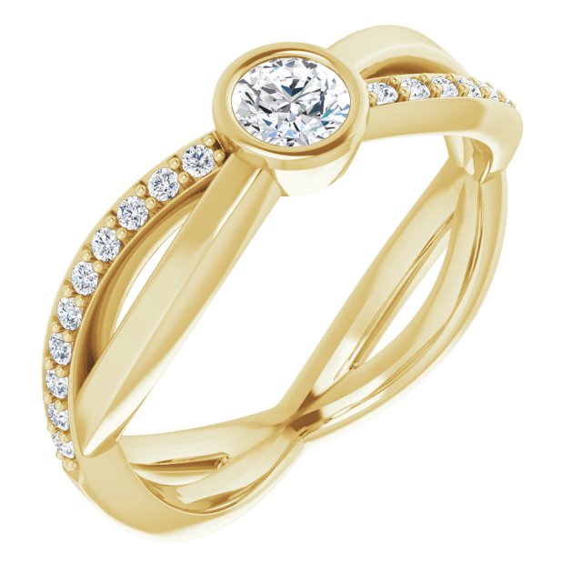 14K Yellow 3/8 CTW Natural Diamond Ring