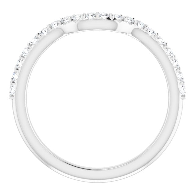 14K White 1/4 CTW Diamond Band