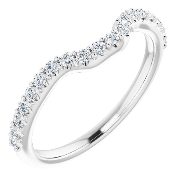 14K White 1/4 CTW Diamond Band