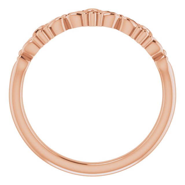 14K Rose Vintage-Inspired Stackable Ring