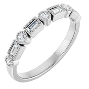 14k White 1/4 Ctw Natural Diamond Anniversary Band