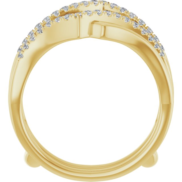 14K Yellow 1/4 CTW Natural Diamond Ring Guard