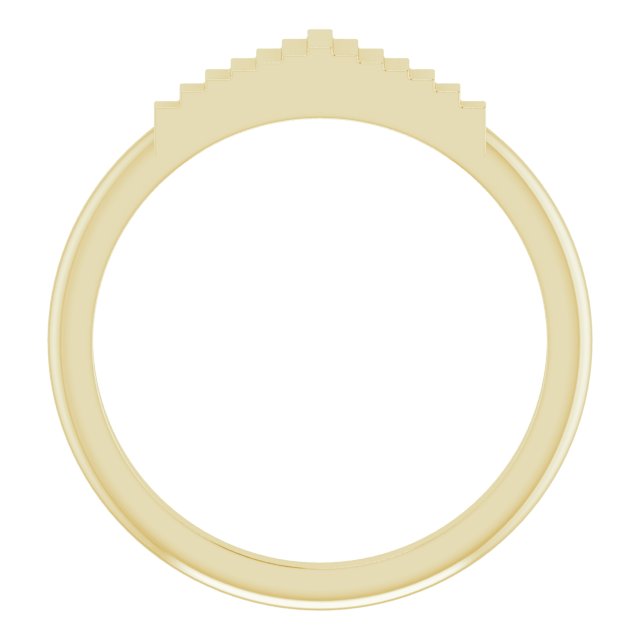 14K Yellow Geometric Stackable Ring
