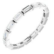 14K White 1/2 CTW Natural Diamond Eternity Band Size 7
