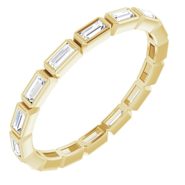 14k Yellow 1/2 Ctw Natural Diamond Eternity Band Size 7