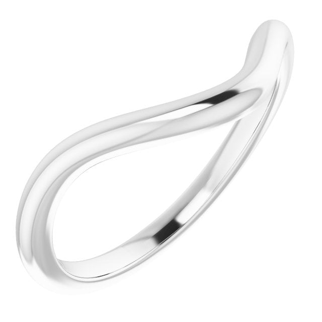 14k White Band For 6.5 Mm Round Ring