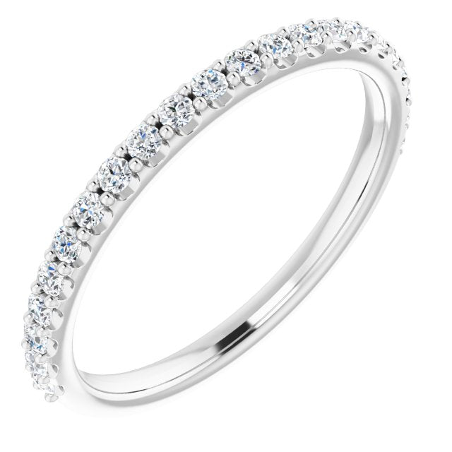 14K White 1/4 CTW Natural Diamond Matching Band