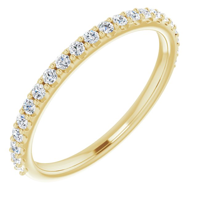 14K Yellow 1/4 CTW Natural Diamond Matching Band