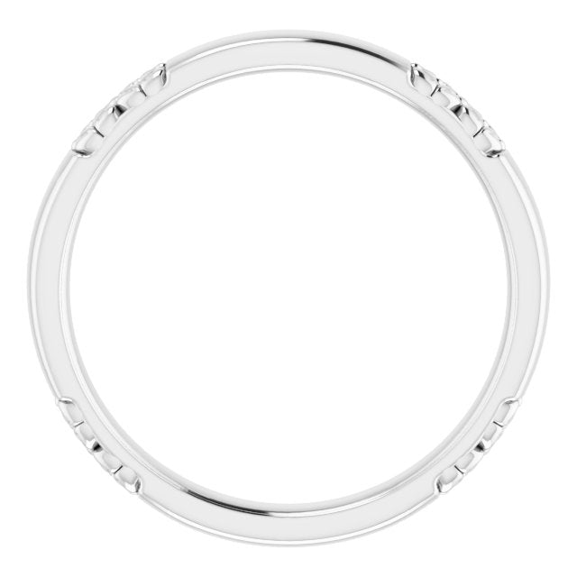 14K White 2.55 mm Floral Matching Band